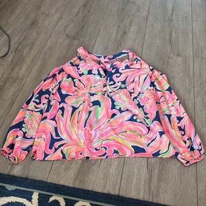 Lilly Pulitzer Vibrant Floral Blouse
